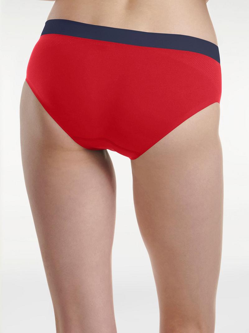 Női Tommy Hilfiger Tommy Logo Hipster Brief Fehérnemű Piros | HU 563CTV